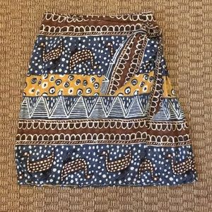 Printed Wrap Skirt